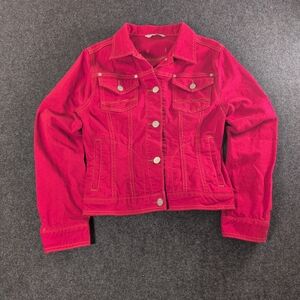 Cabi Red Denim Jacket